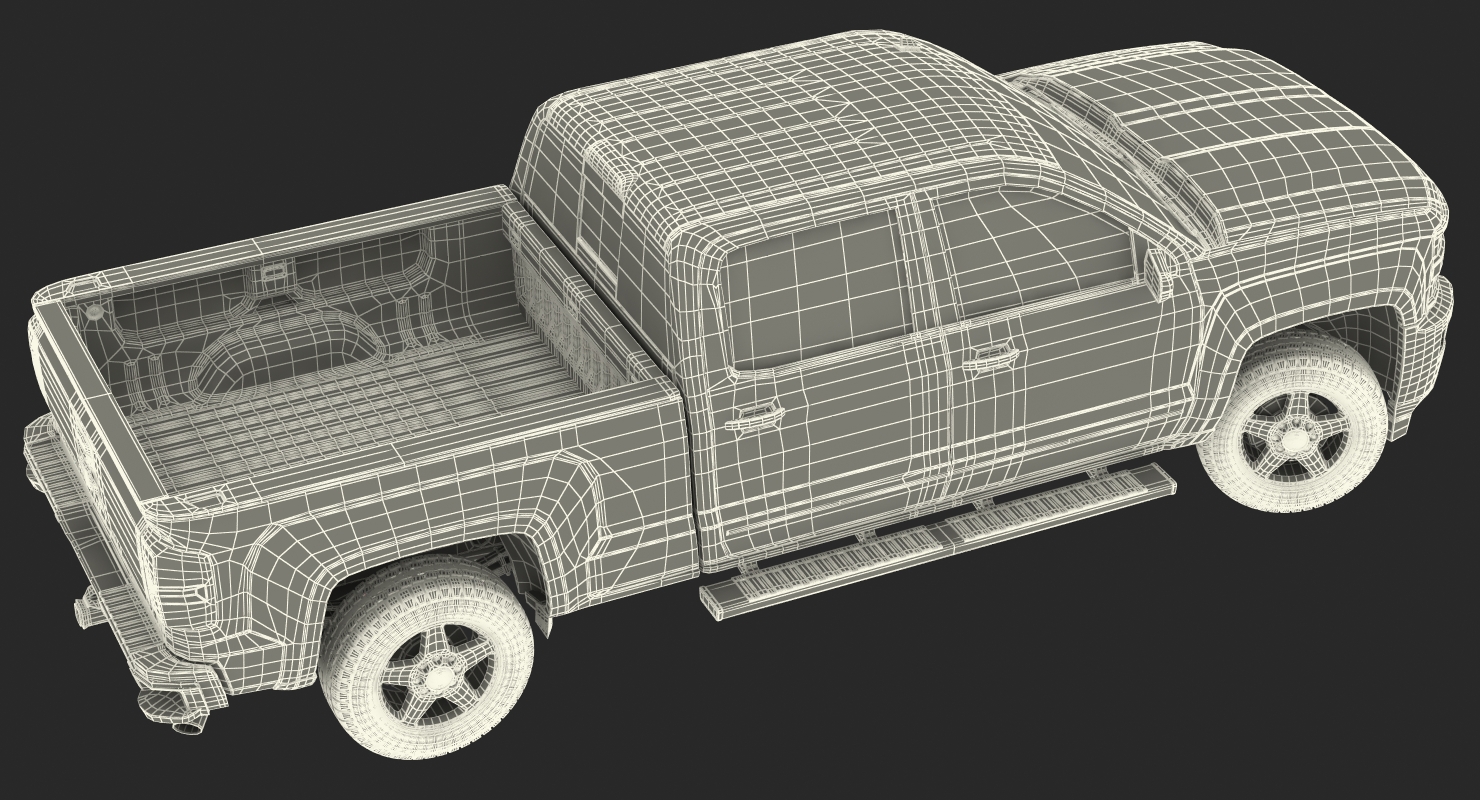 3D model Chevrolet Silverado 2015 Simple Interior