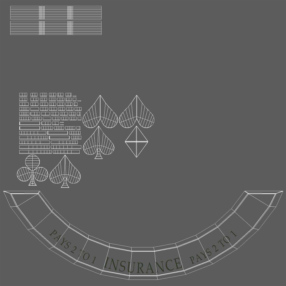 3D model Blackjack Table