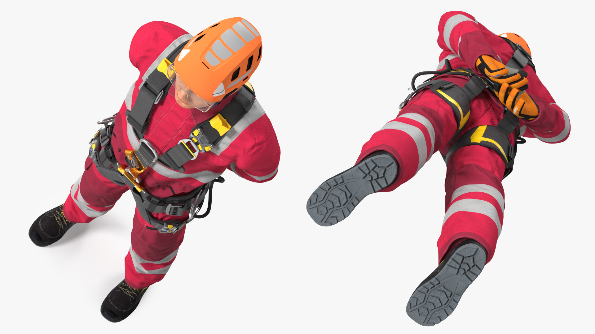 3D Alpinist Worker Waiting Pose model