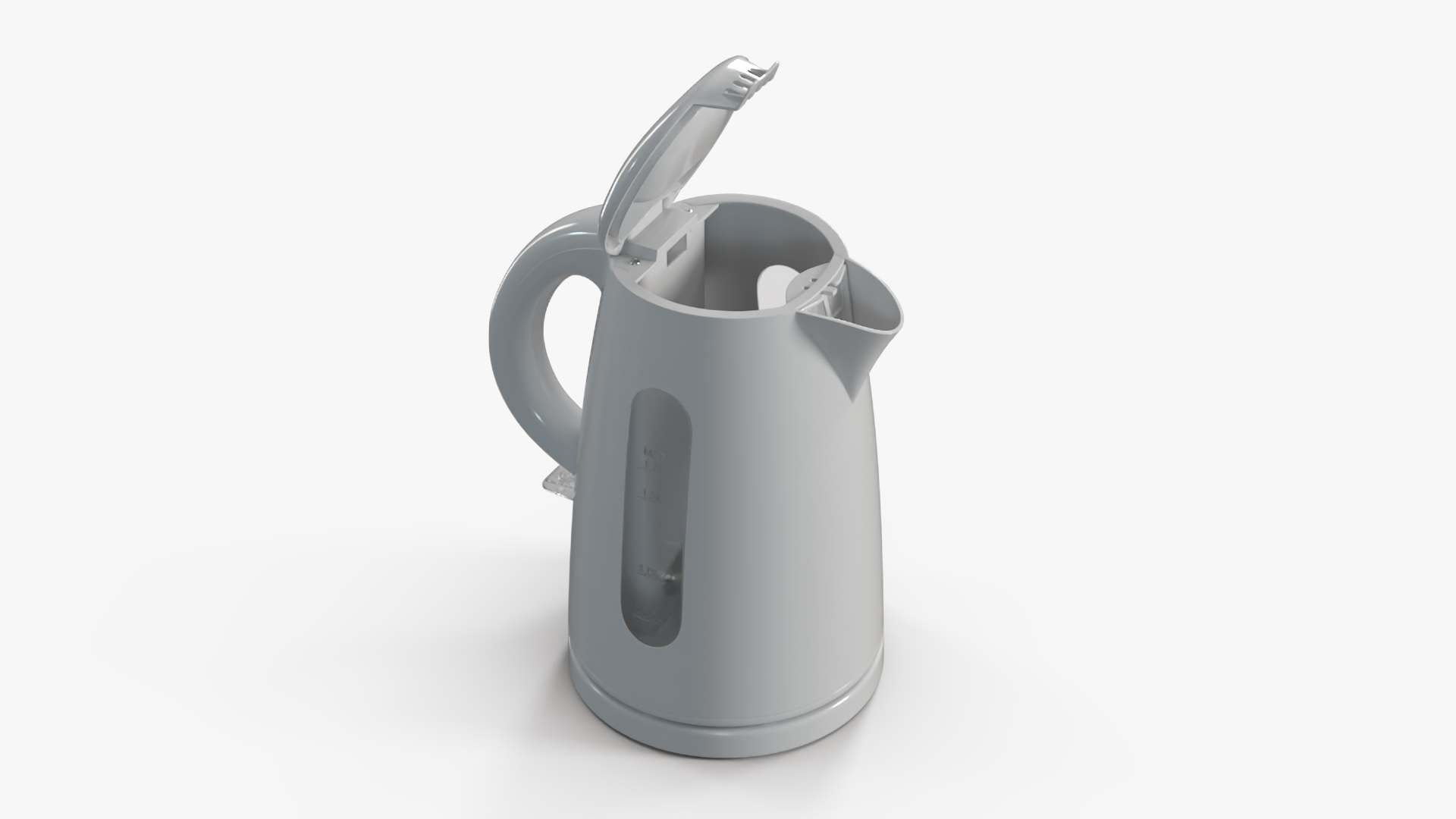 3D Electric Kettle with Water Open