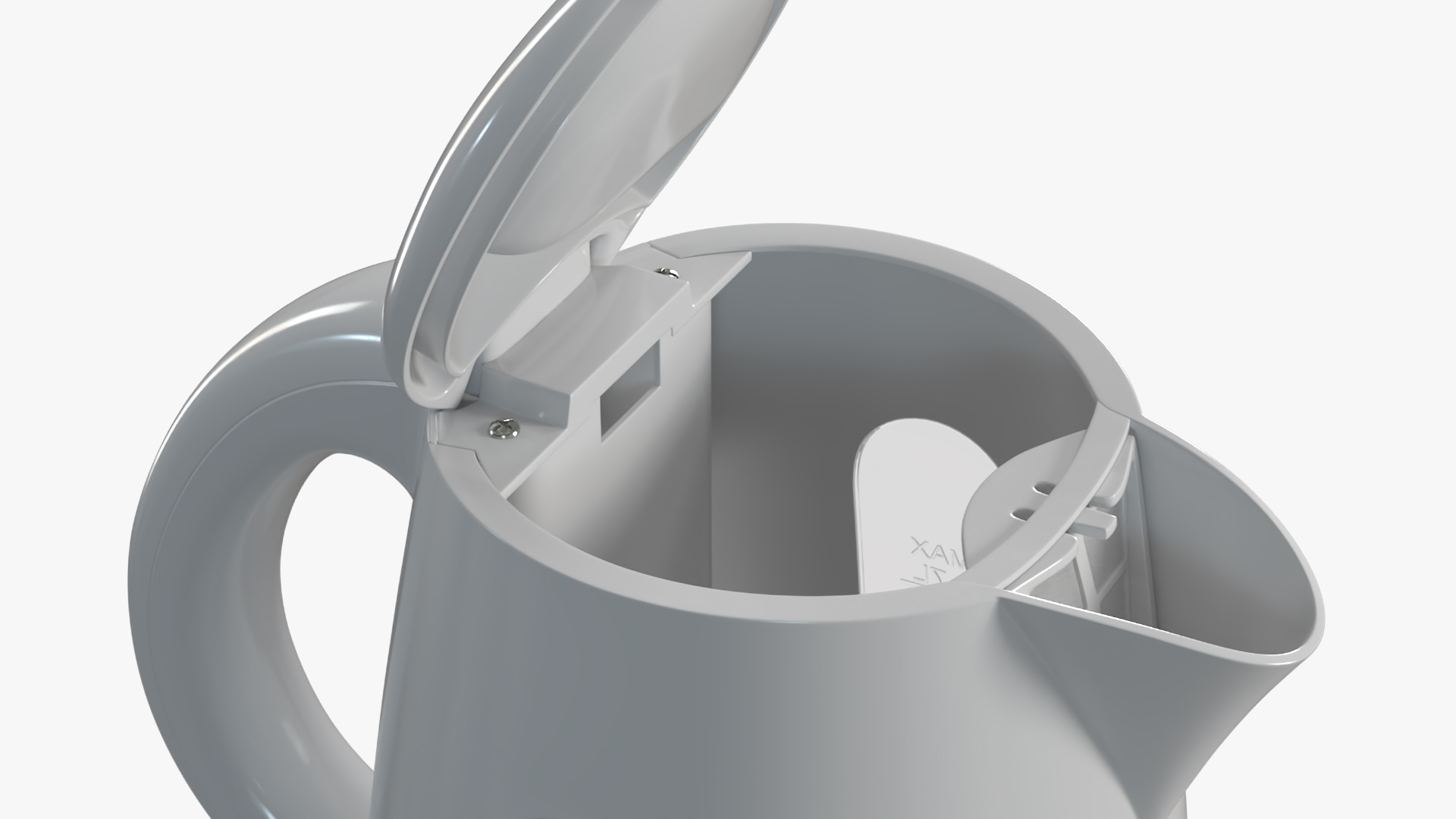 3D Electric Kettle with Water Open
