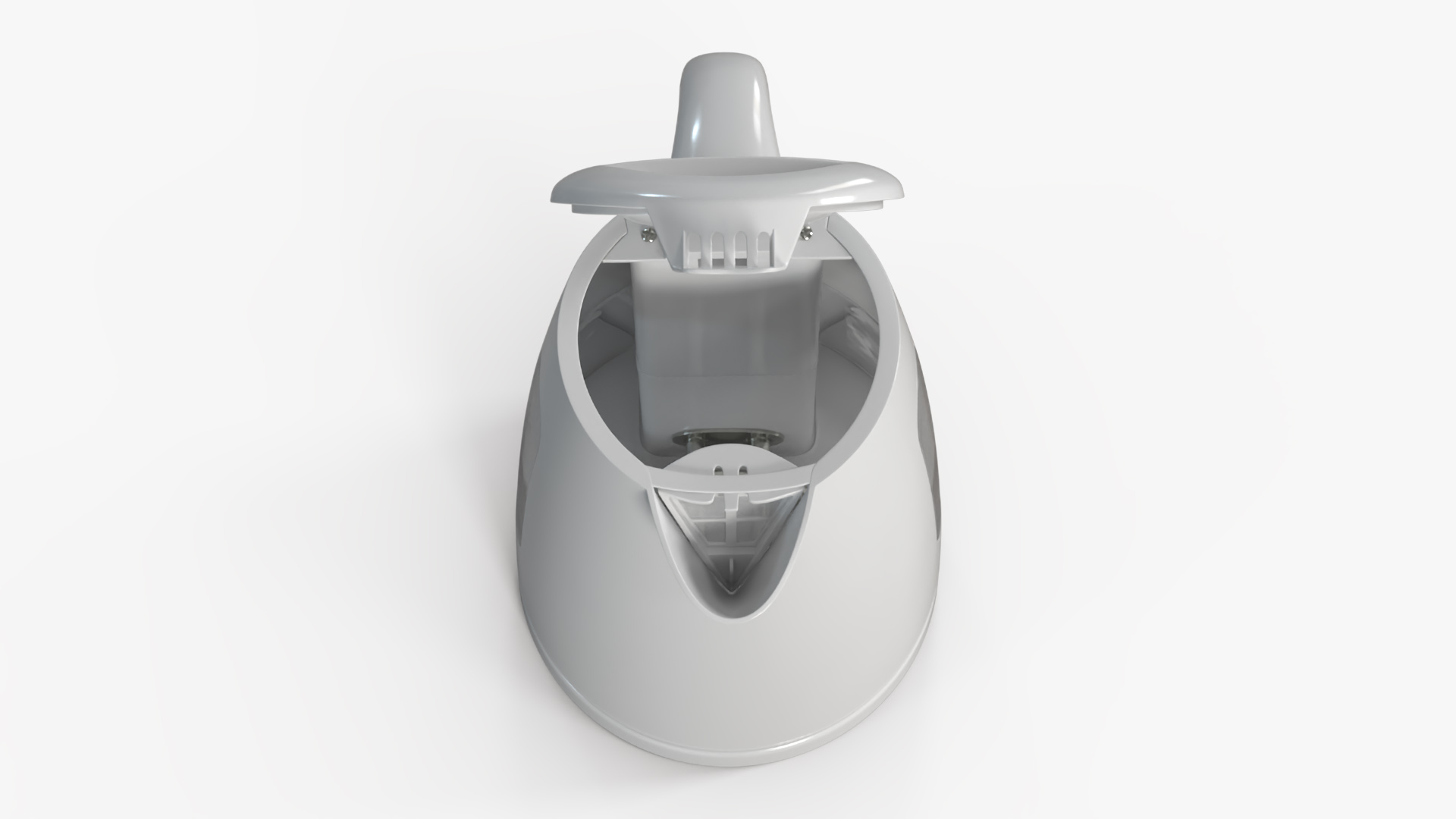 3D Electric Kettle with Water Open