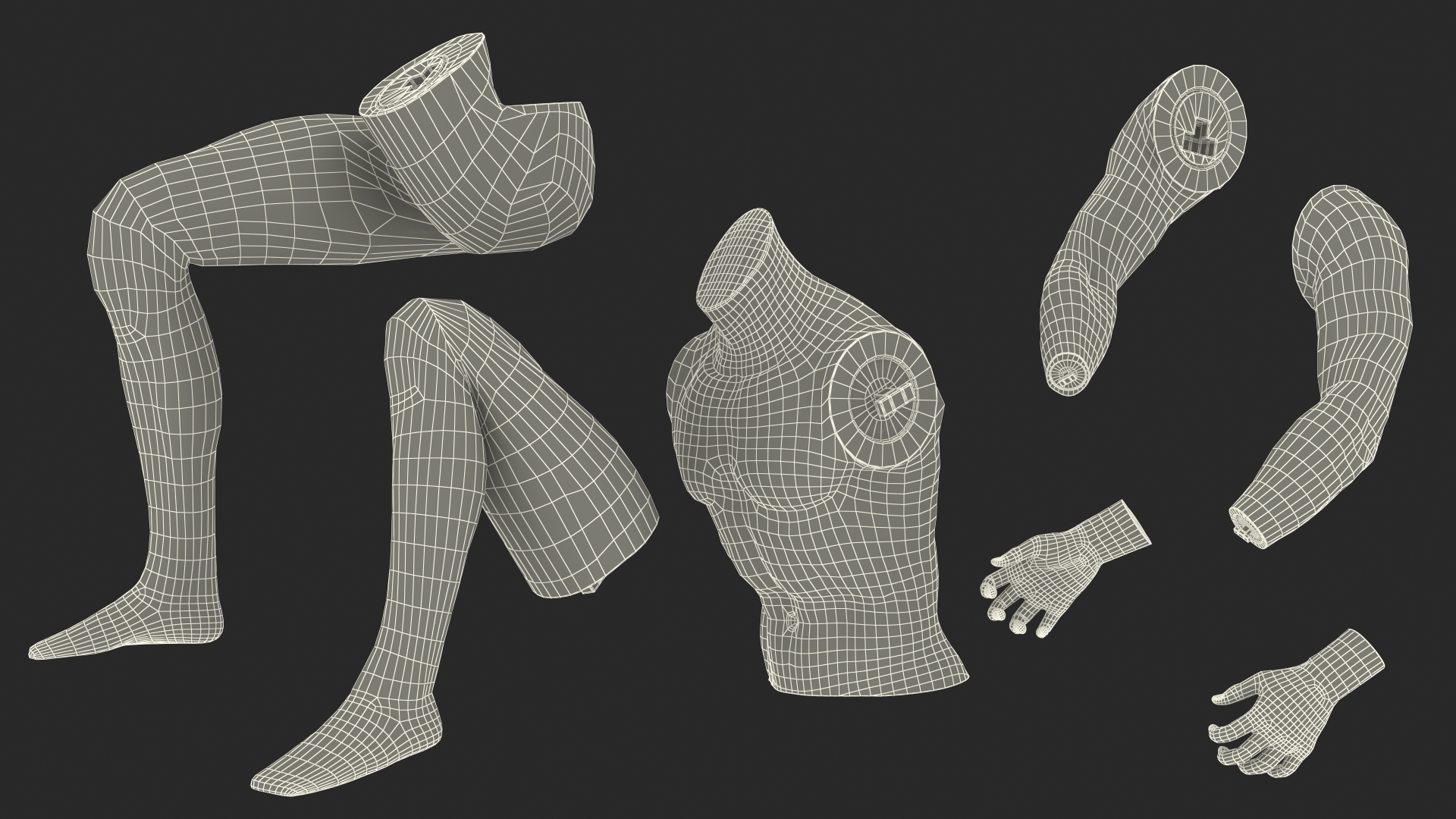3D model Sitting Sports Mannequin Male Black