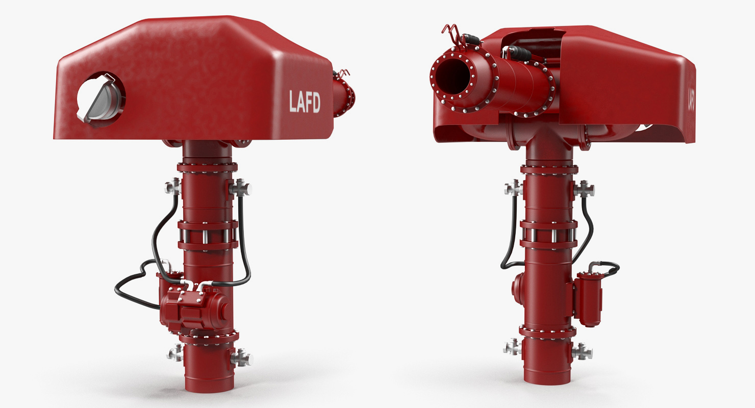 3D model Fire Fighting Water Gun Rigged