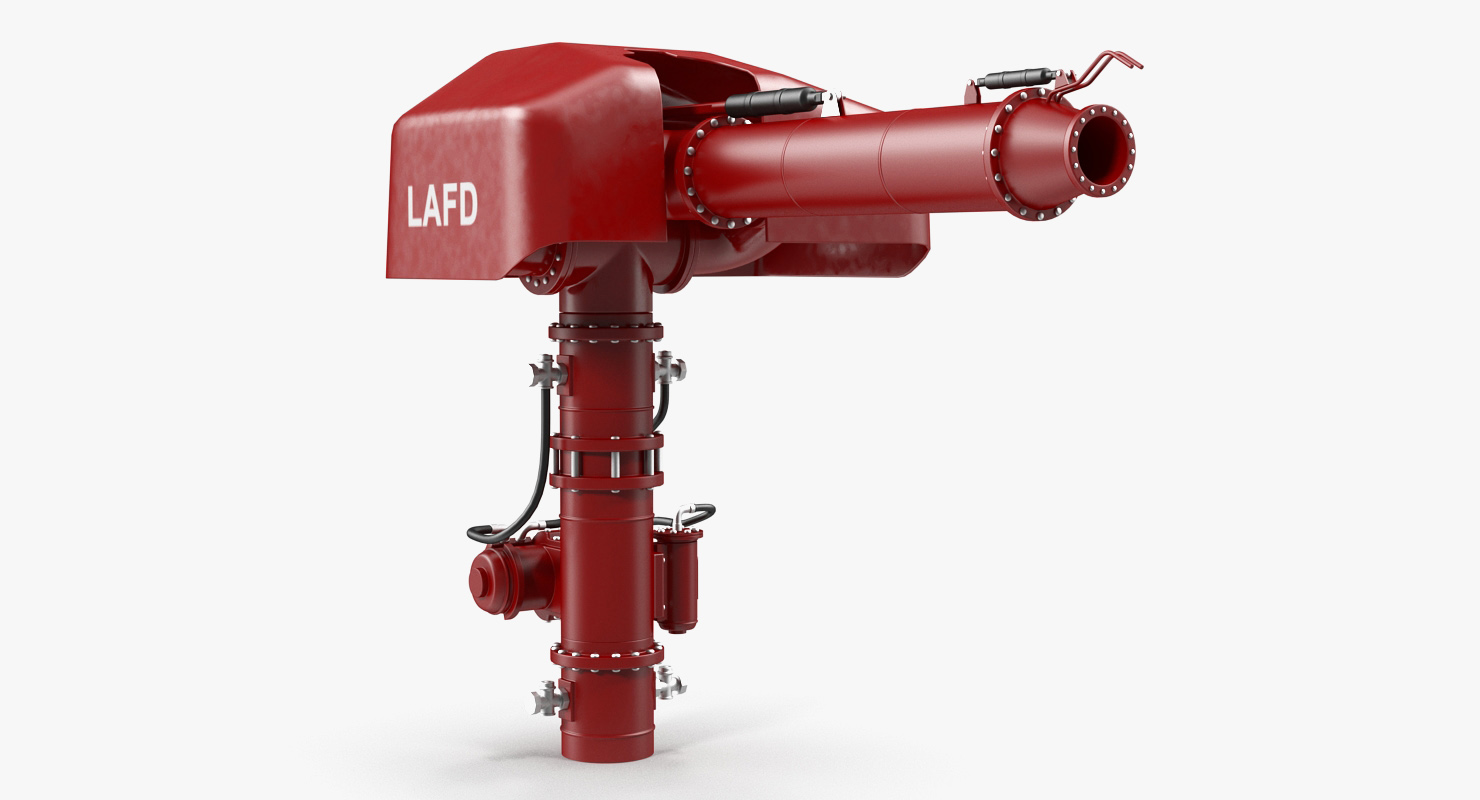 3D model Fire Fighting Water Gun Rigged