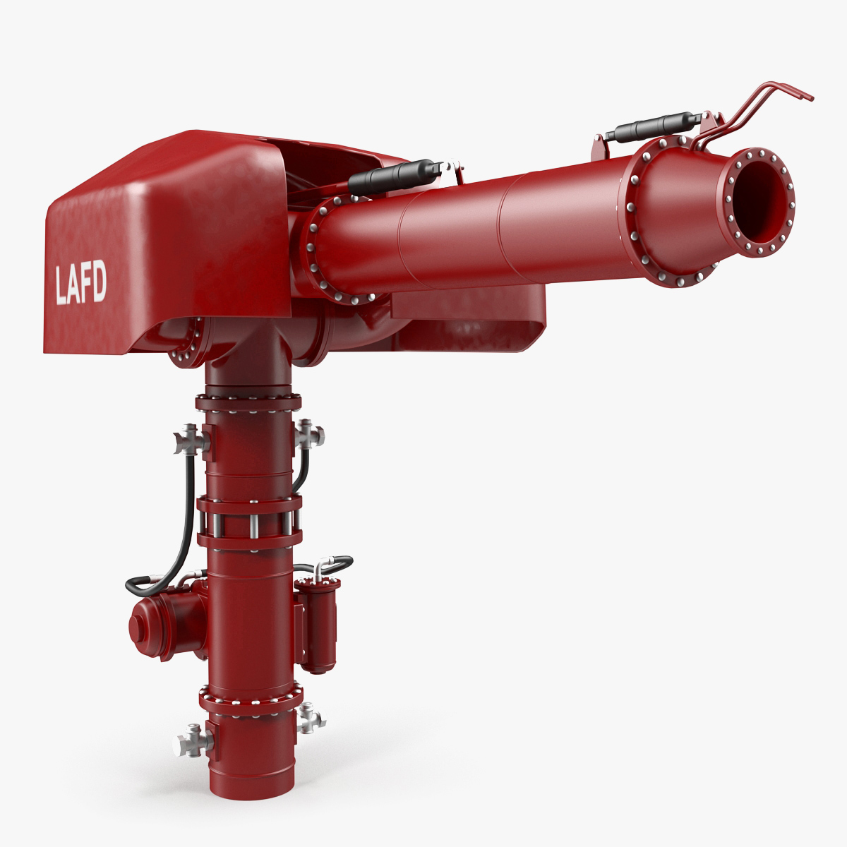 Fire Fighting Water Gun Rigged 3D Model, view 5