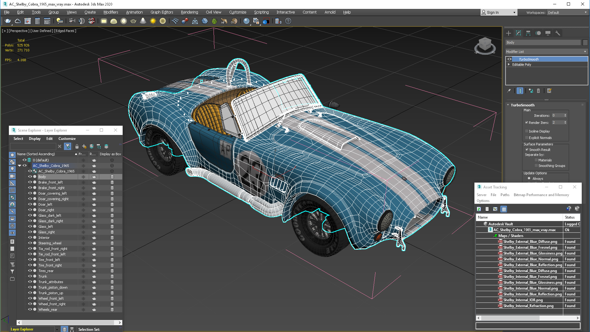 3D model AC Shelby Cobra 1965