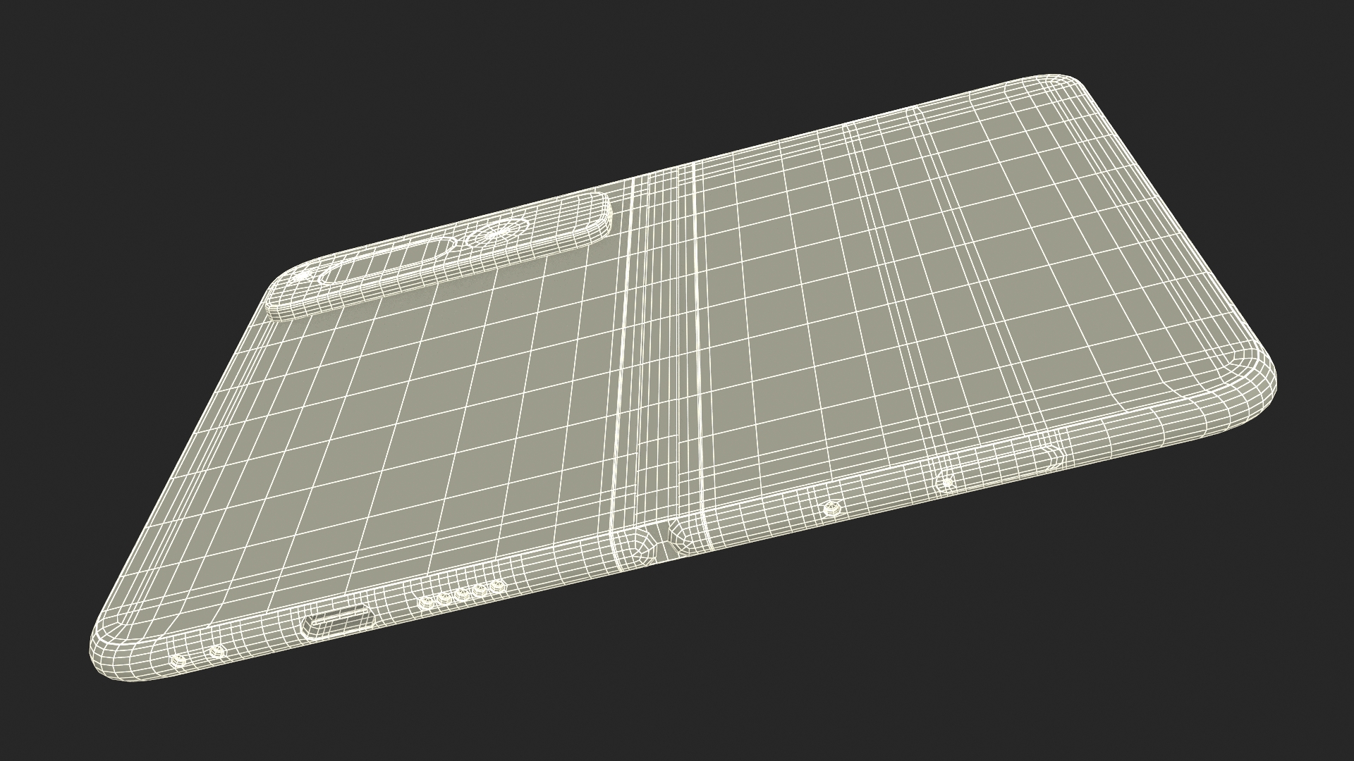 Google Pixel Fold Smartphone Obsidian Rigged 3D model
