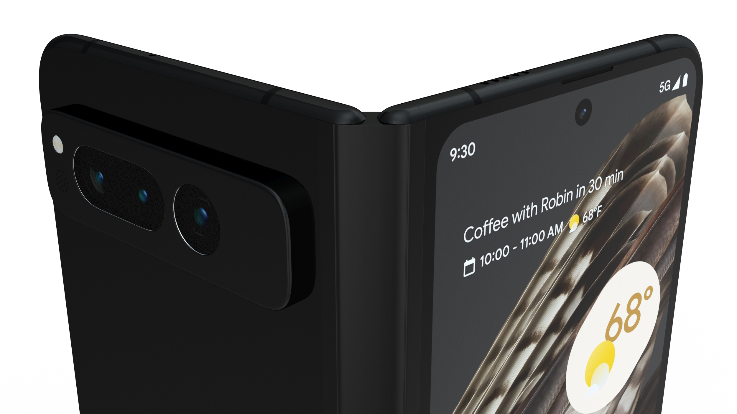 Google Pixel Fold Smartphone Obsidian Rigged 3D model