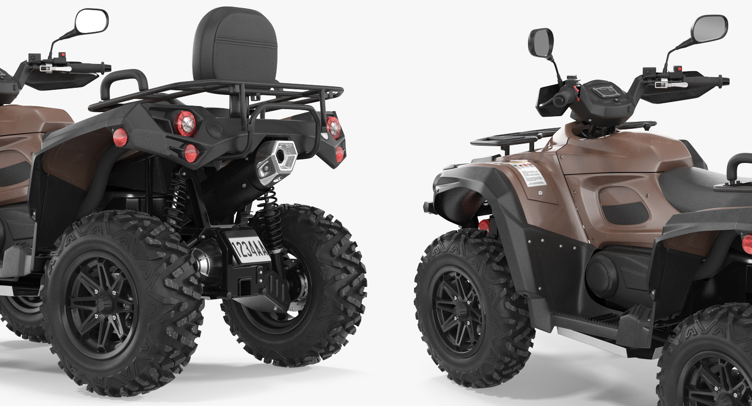 3D ATV Four Wheeler Bike Generic Rigged