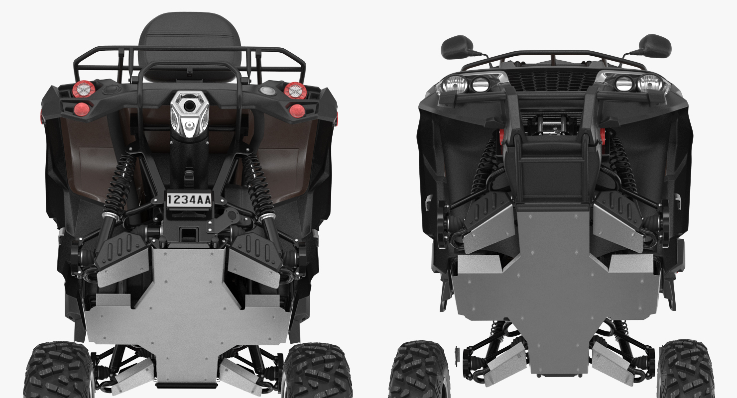 3D ATV Four Wheeler Bike Generic Rigged