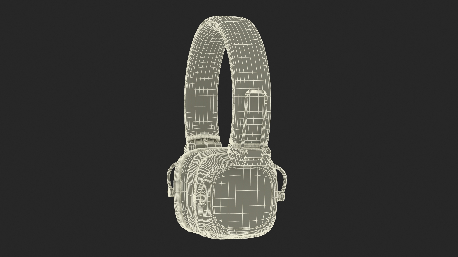 3D Overhead Headphones White Generic model