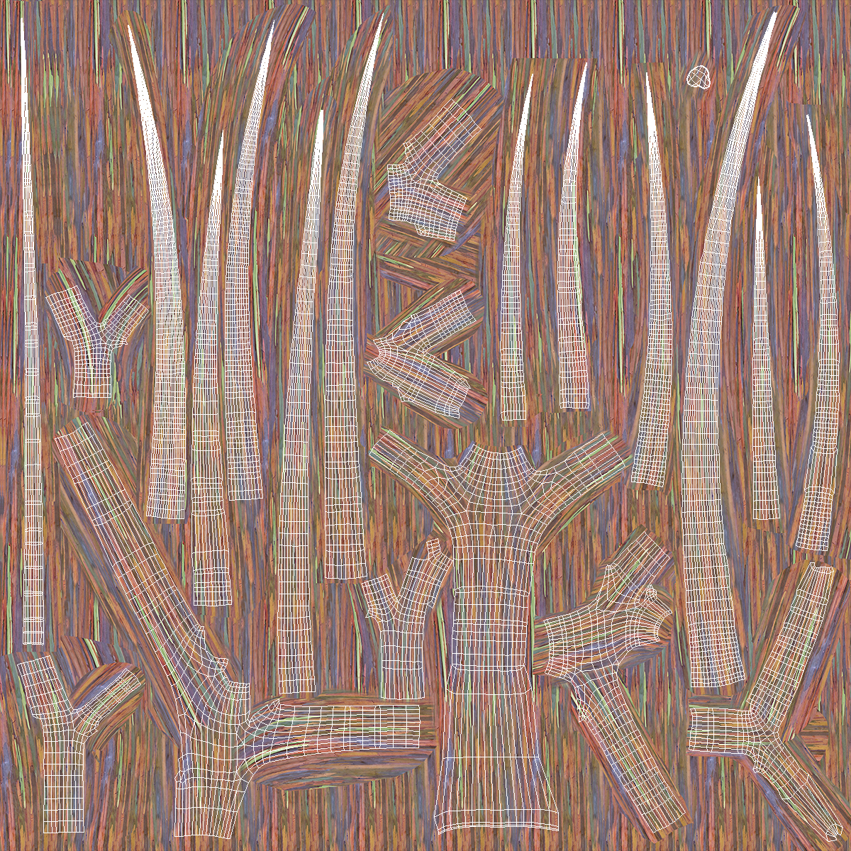3D Rainbow Eucalyptus Tree model