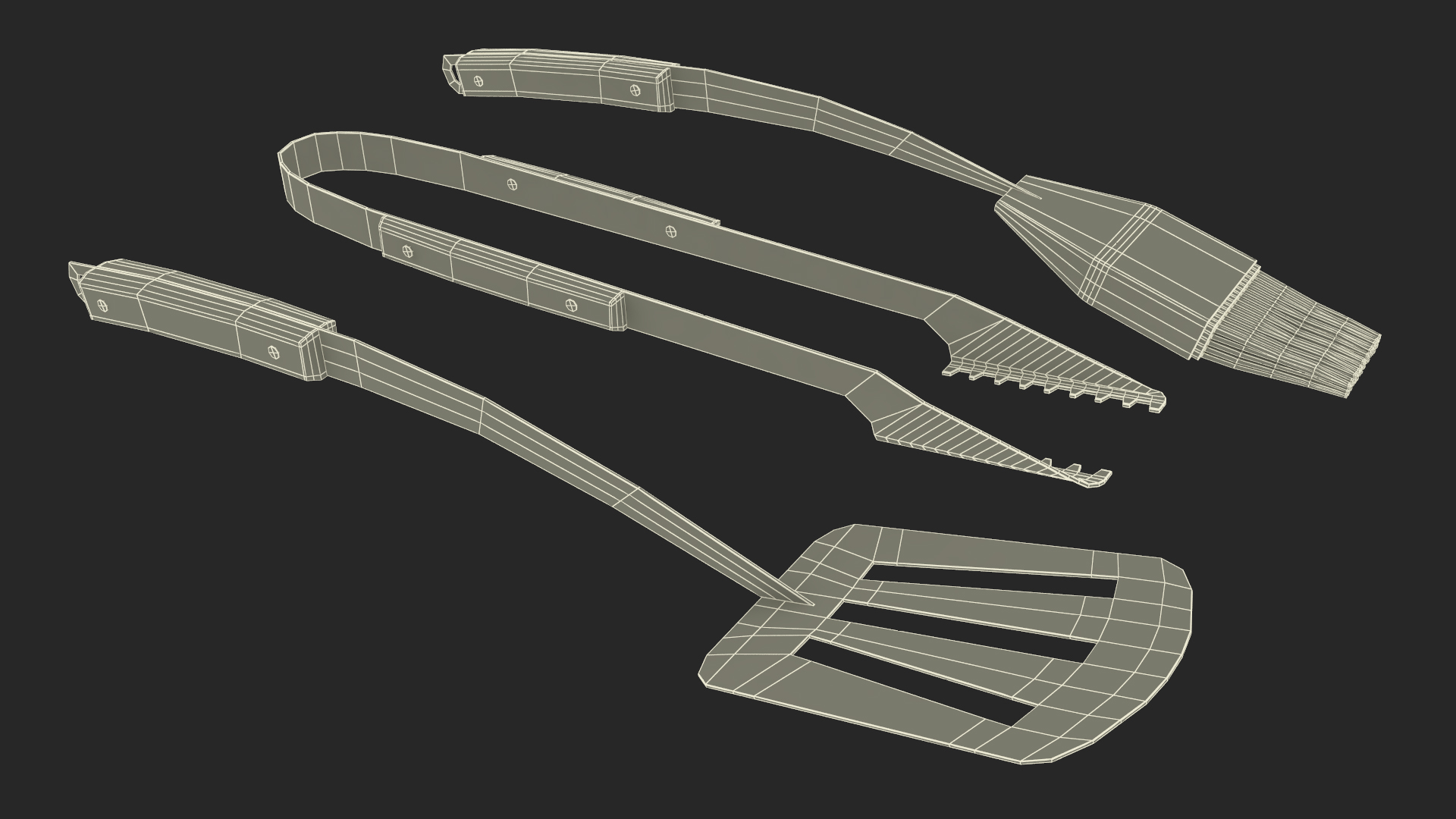 Grilling Tool Set 3D