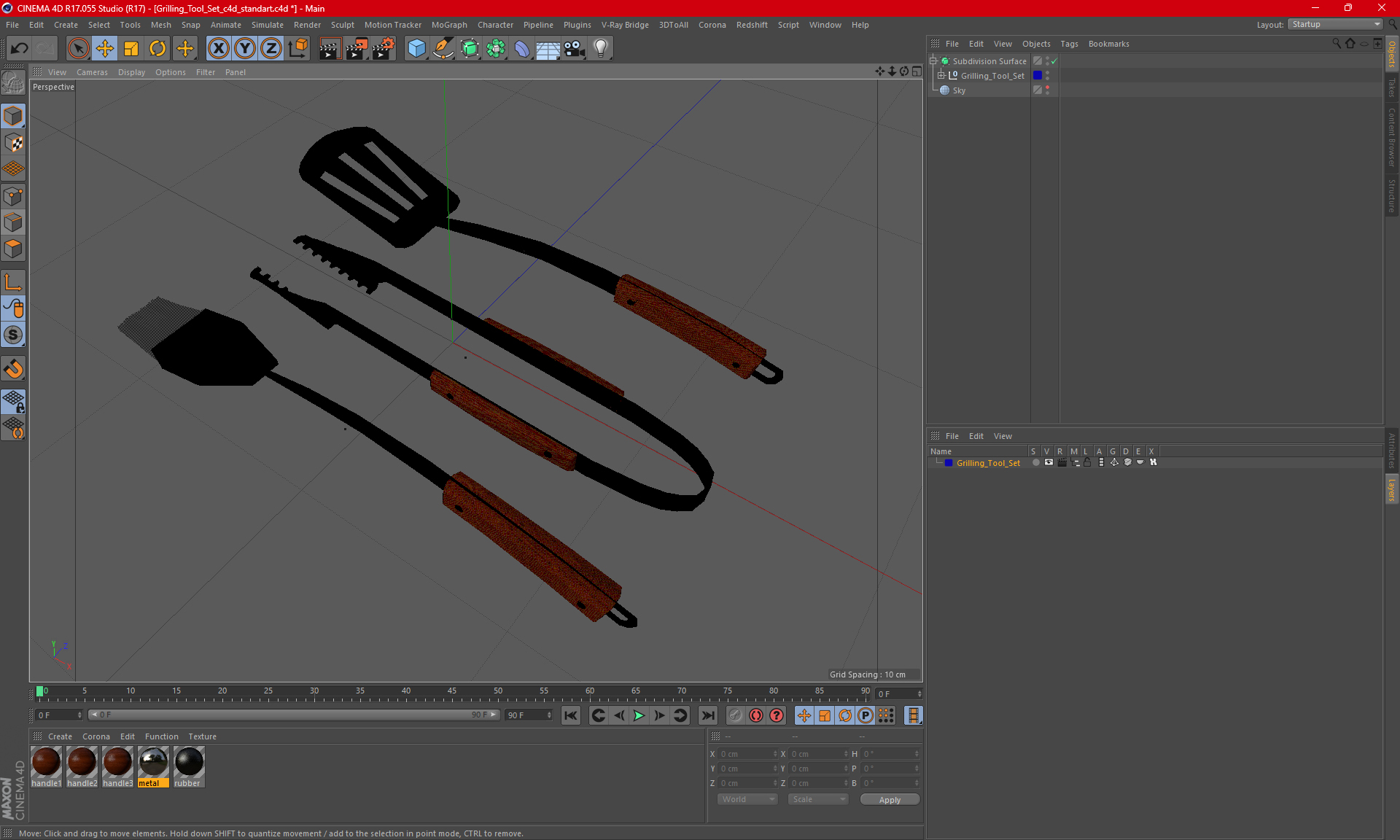 Grilling Tool Set 3D