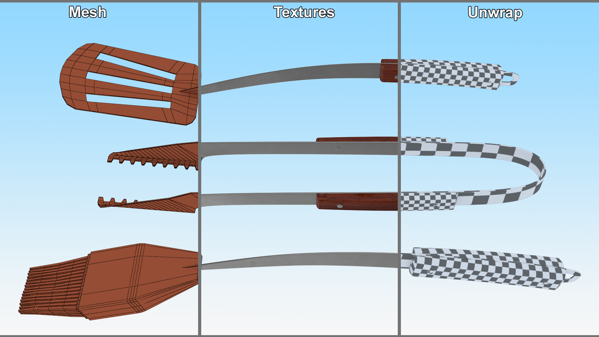 Grilling Tool Set 3D