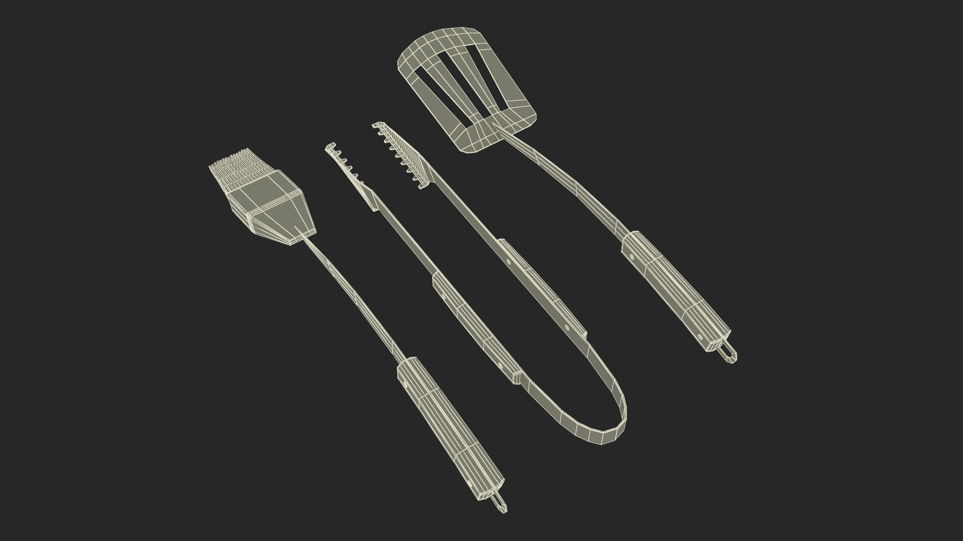 Grilling Tool Set 3D