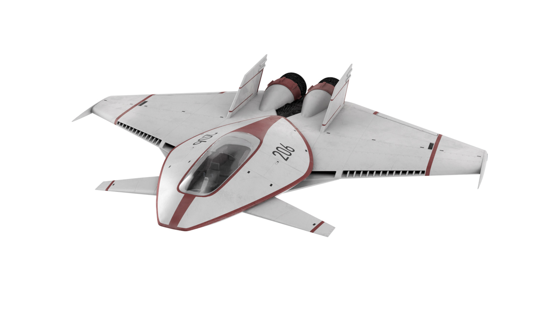 Futuristic Racer Spacecraft 3D