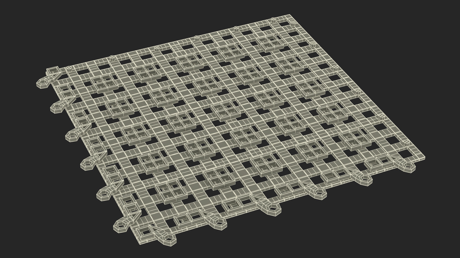 3D Plastic Floor Mat Red