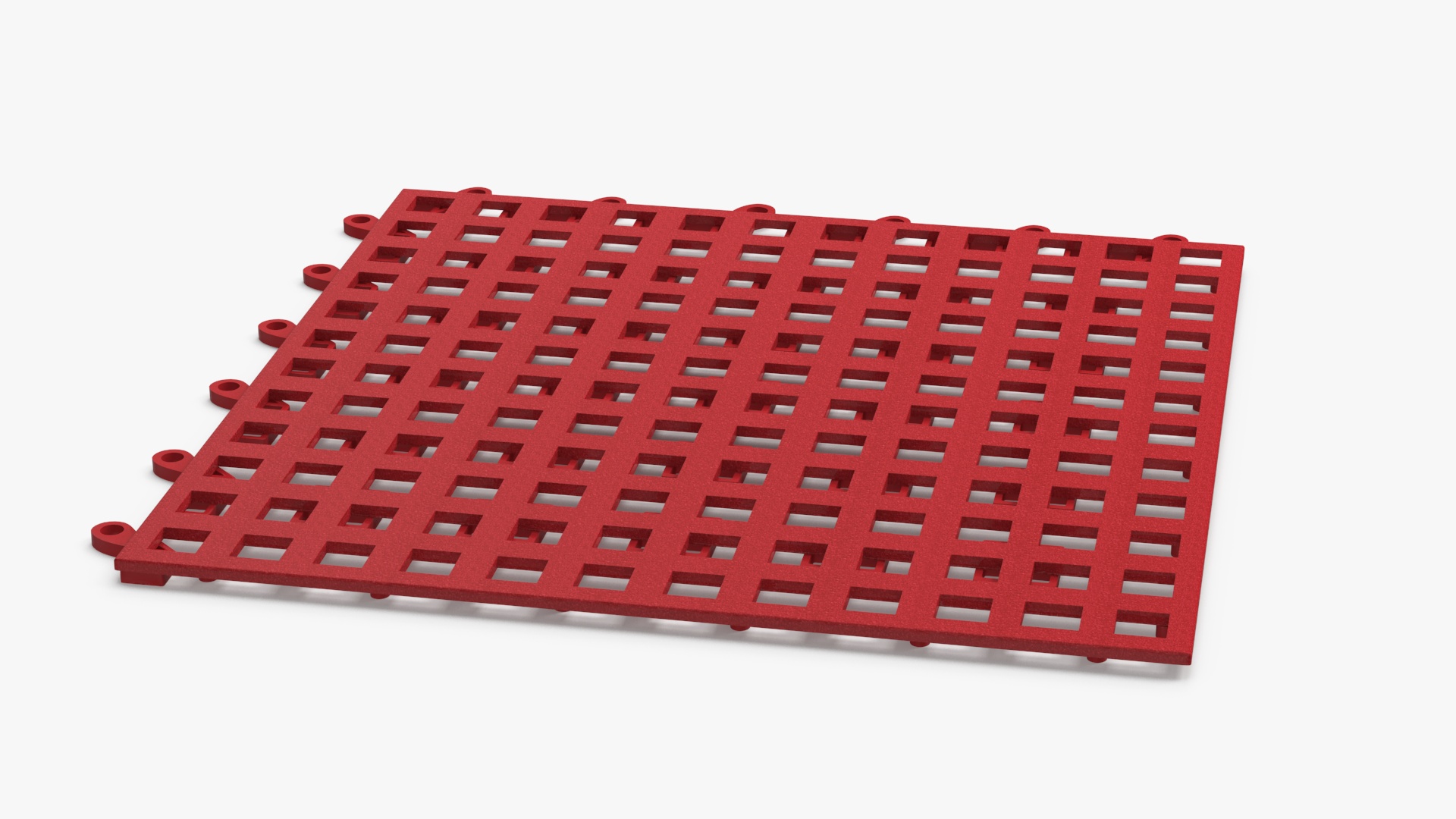 3D Plastic Floor Mat Red