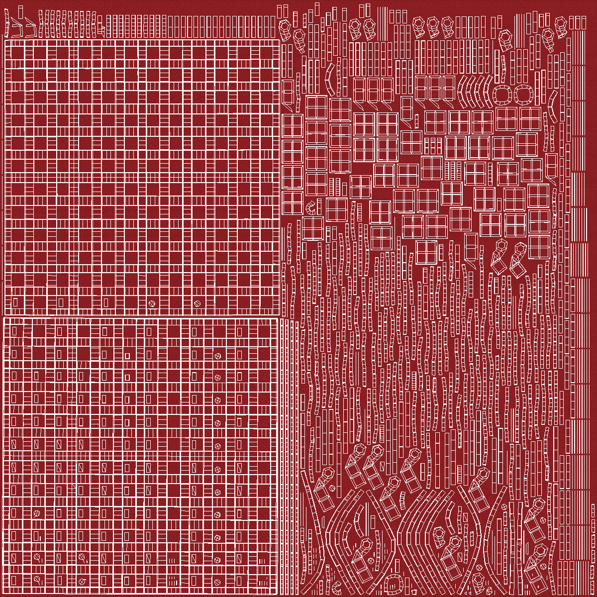 3D Plastic Floor Mat Red