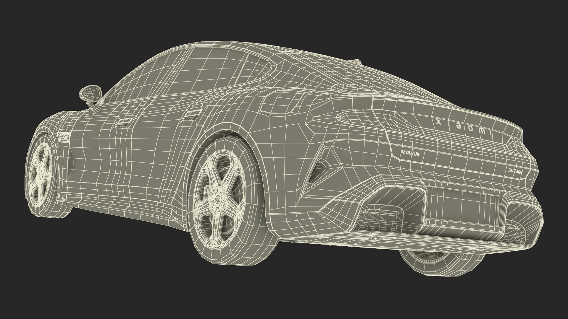 3D model Xiaomi SU7 EV Car 2023 Mineral Grey
