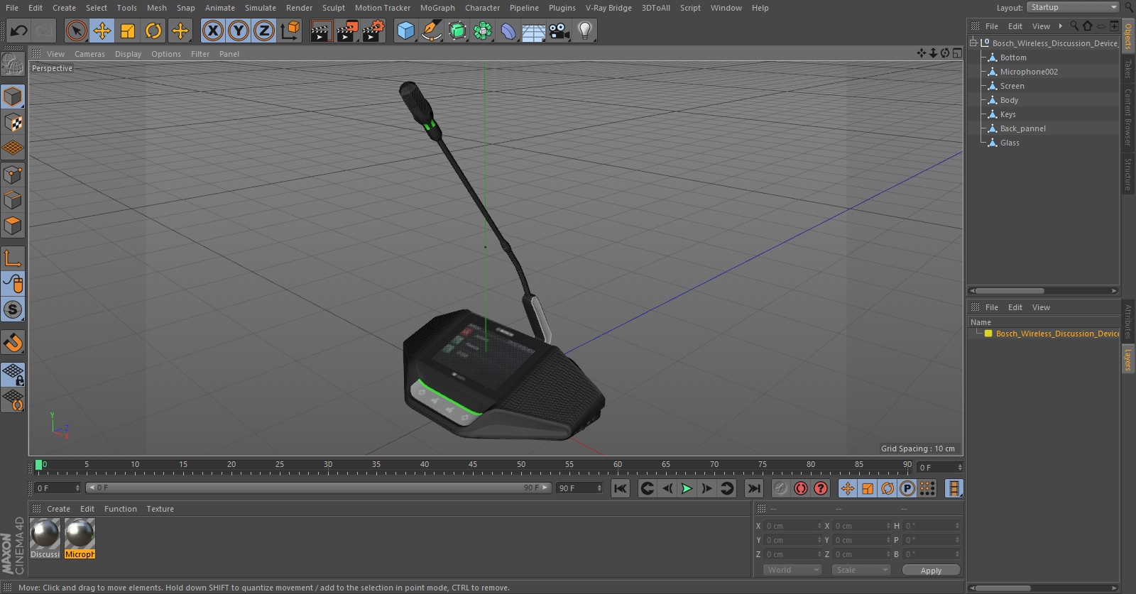 Bosch Wireless Discussion Device with Touchscreen 3D model