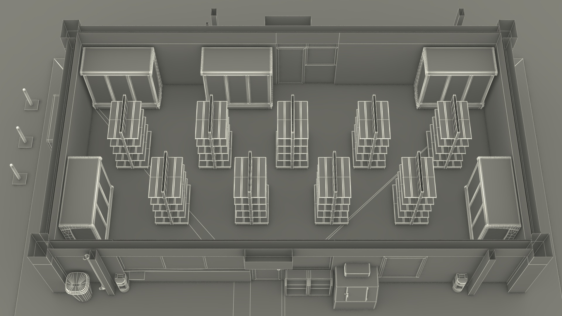 3D Gasoline Station Blue