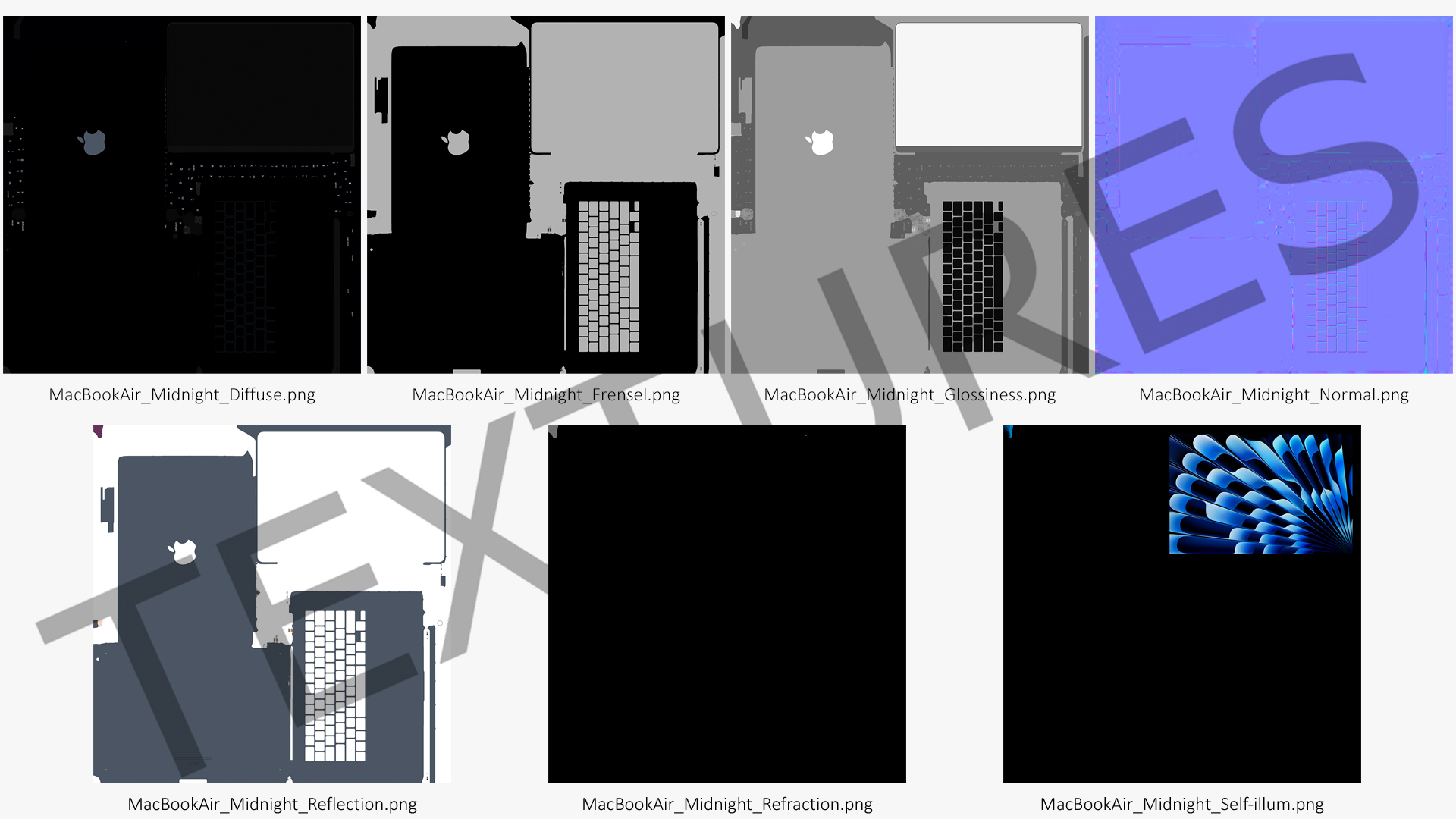Midnight Apple MacBook Air 15 3D model