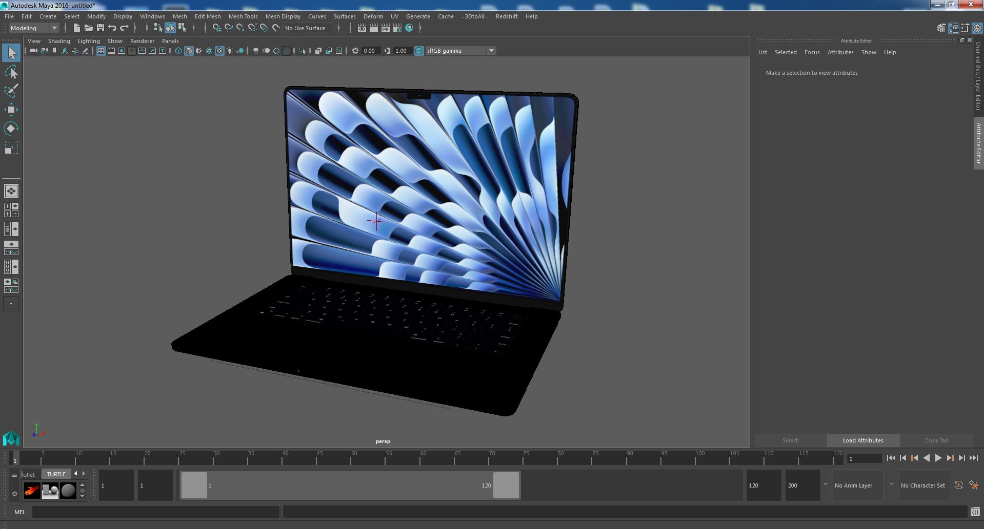 Midnight Apple MacBook Air 15 3D model
