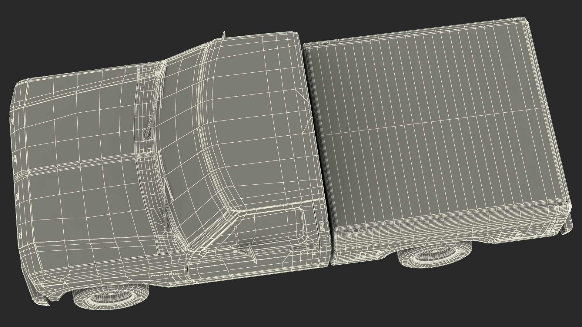 3D model Ford F Series Ranger 1980 Pickup Truck Orange