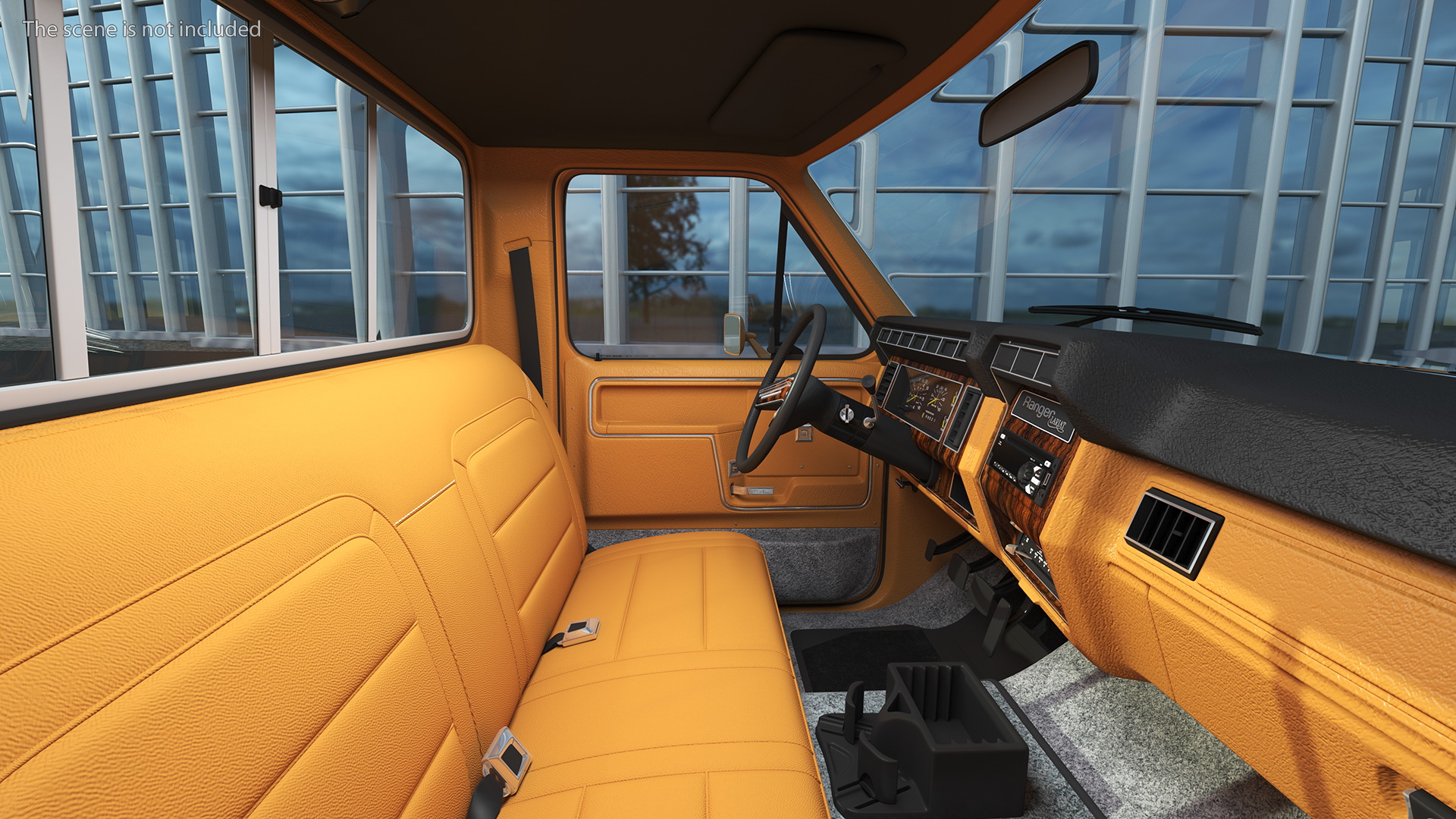 3D model Ford F Series Ranger 1980 Pickup Truck Orange