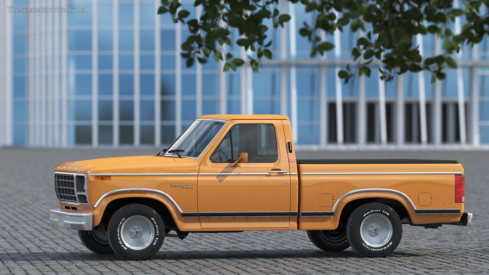 3D model Ford F Series Ranger 1980 Pickup Truck Orange