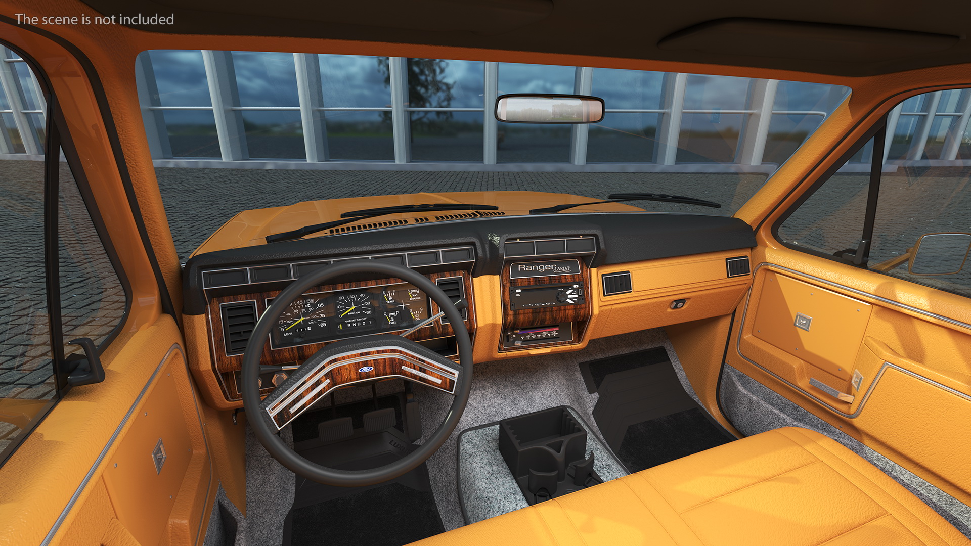 3D model Ford F Series Ranger 1980 Pickup Truck Orange