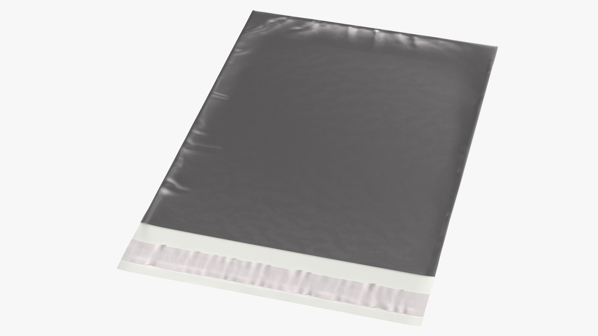 3D Poly Mailer Plastic Bag Silver Empty