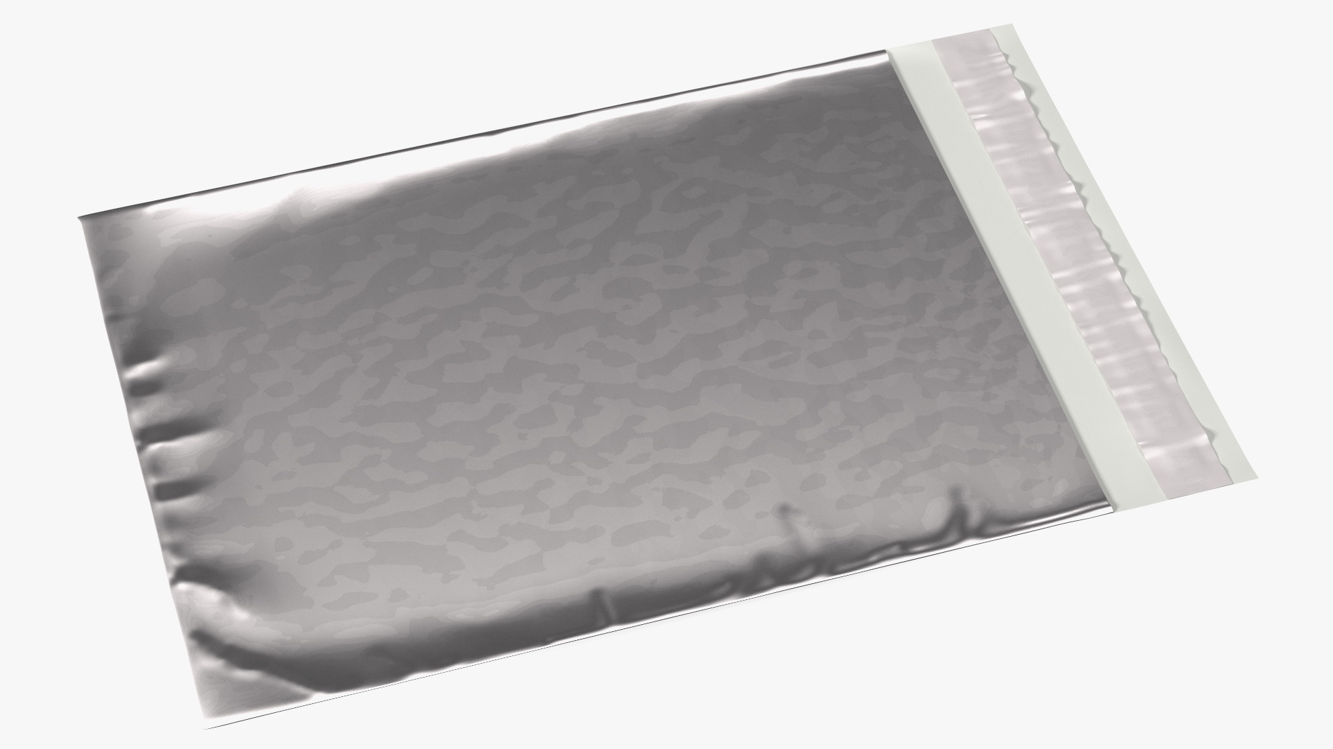3D Poly Mailer Plastic Bag Silver Empty