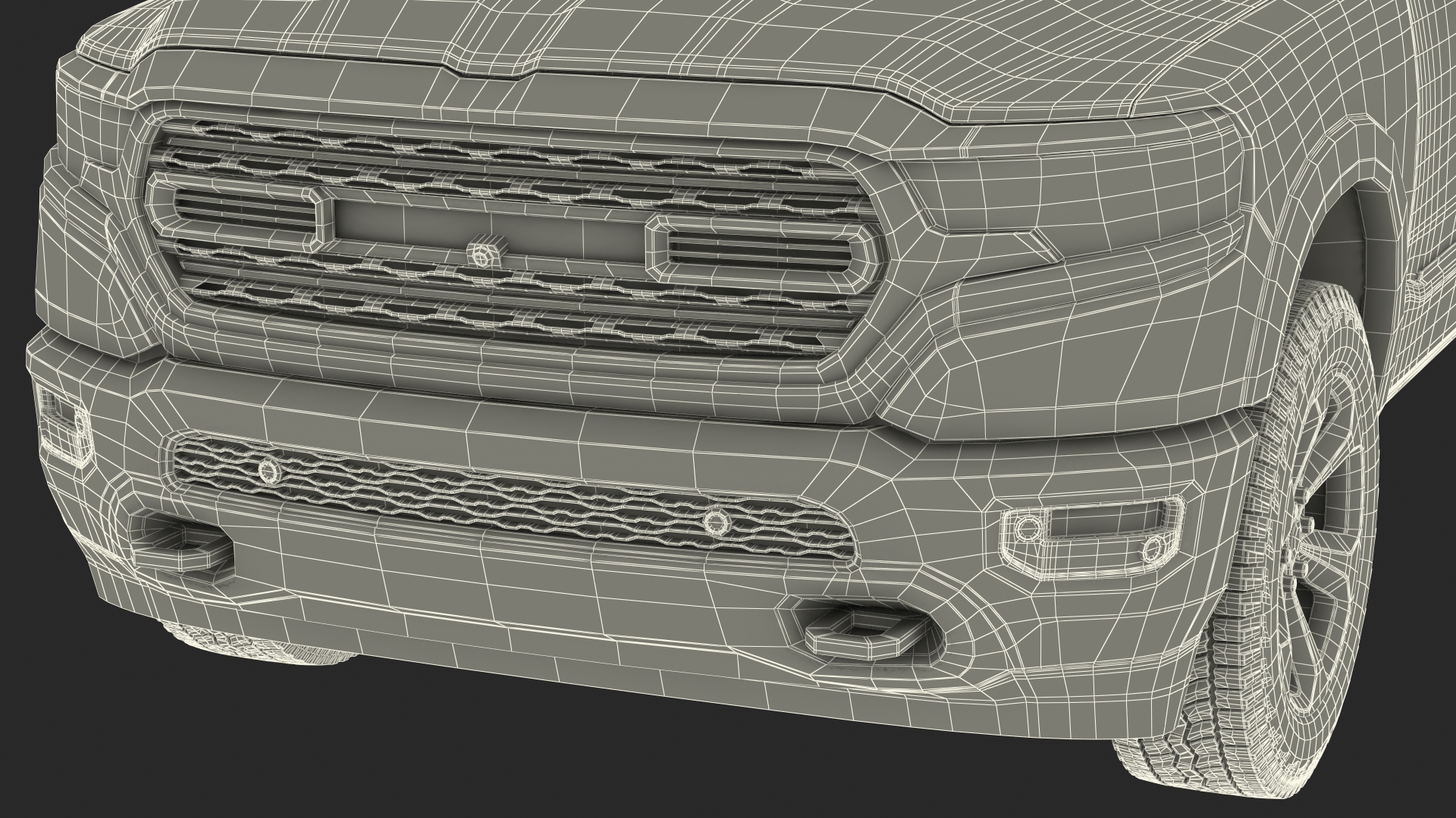 3D model Pickup Truck with Runway Friction Tester