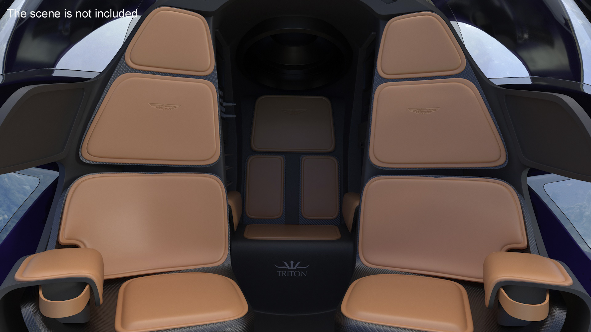 3D Aston Martin Luxurious Personal Submarine Purple model