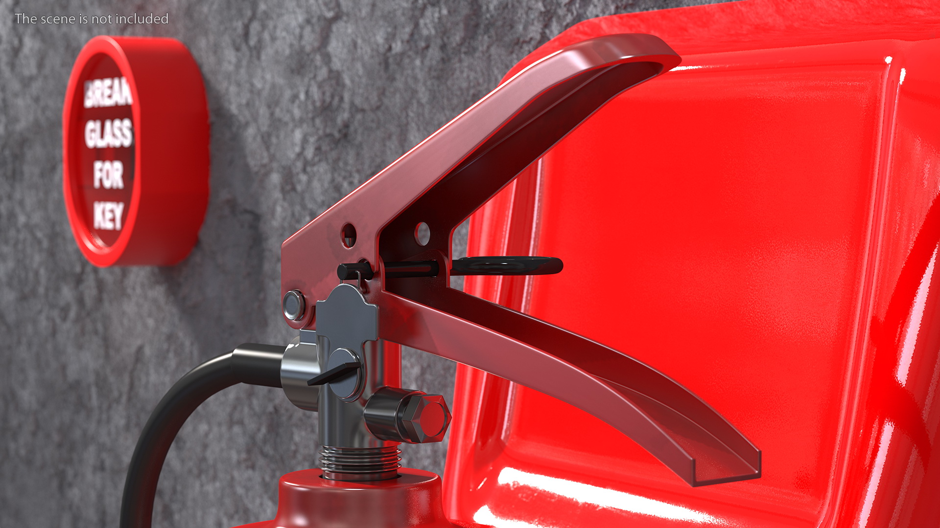 3D model Single Fire Extinguisher Fiberglass Stand Set
