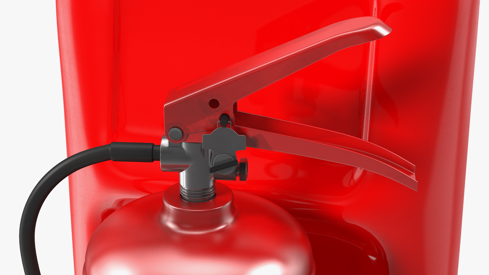3D model Single Fire Extinguisher Fiberglass Stand Set
