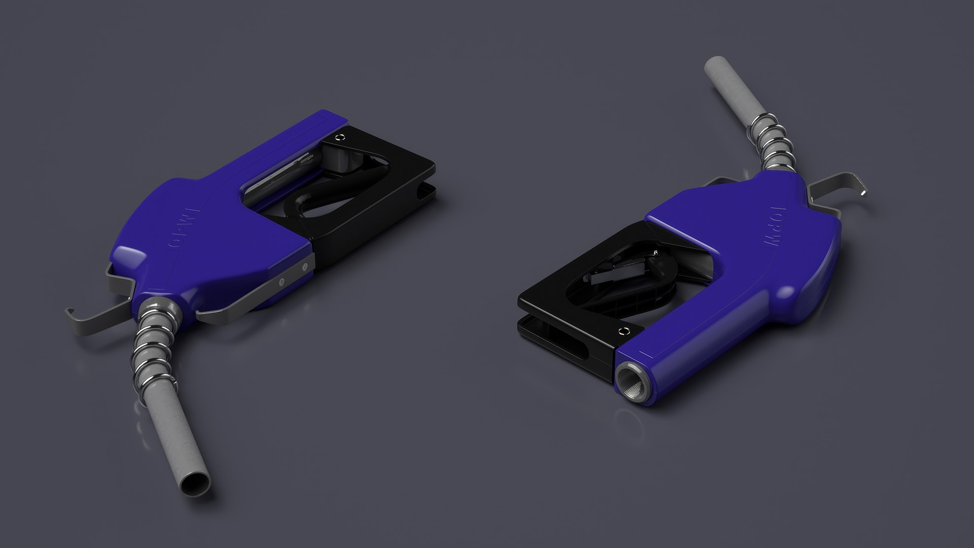 3D Fuel Dispenser Nozzle Blue