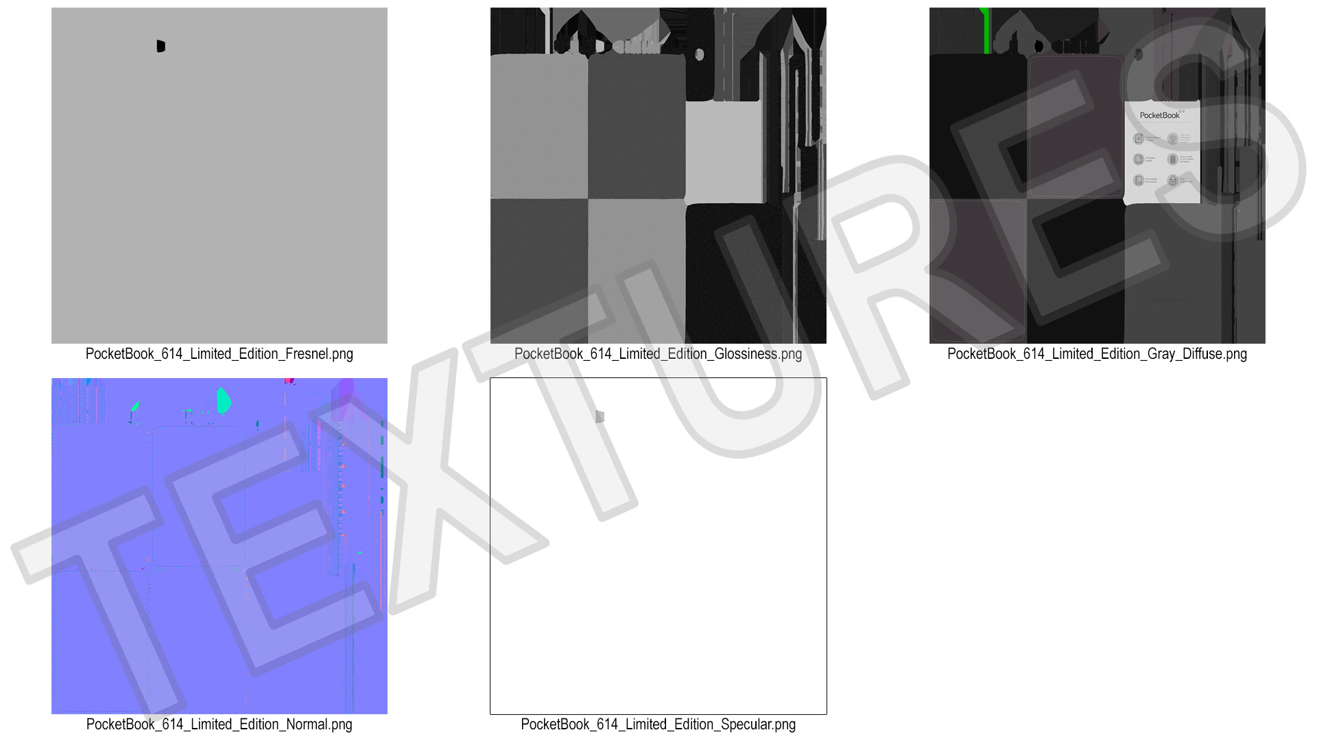 3D model PocketBook 614 Limited Edition eReader with Folded Case Gray