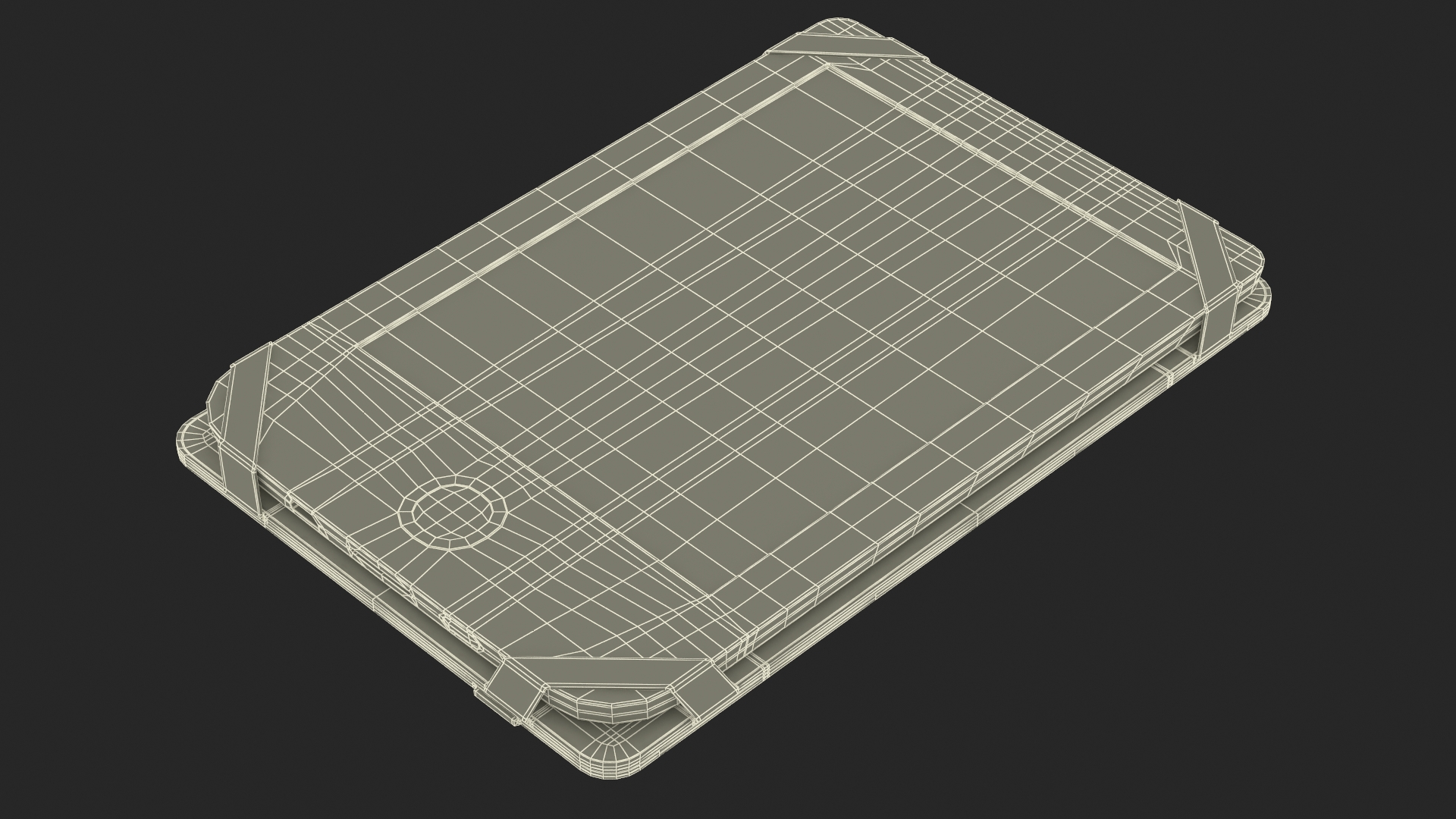 3D model PocketBook 614 Limited Edition eReader with Folded Case Gray