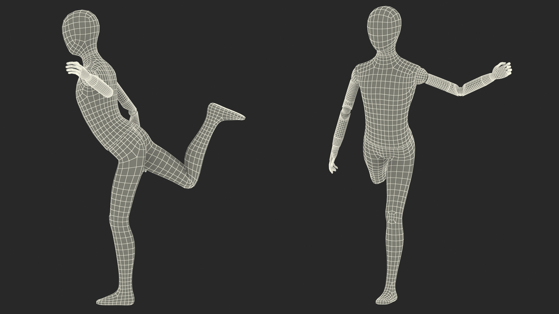 Flexible Child Mannequin Balancing Pose 3D model