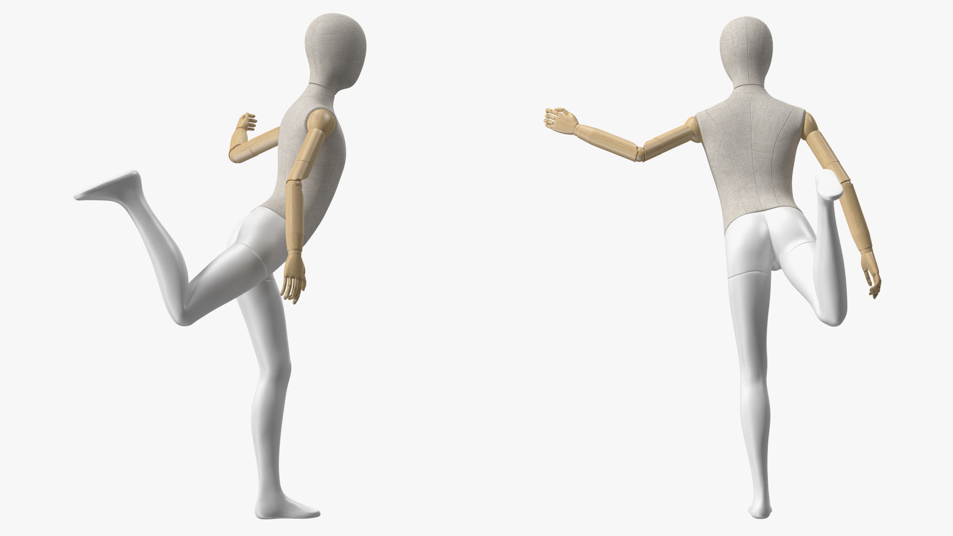 Flexible Child Mannequin Balancing Pose 3D model