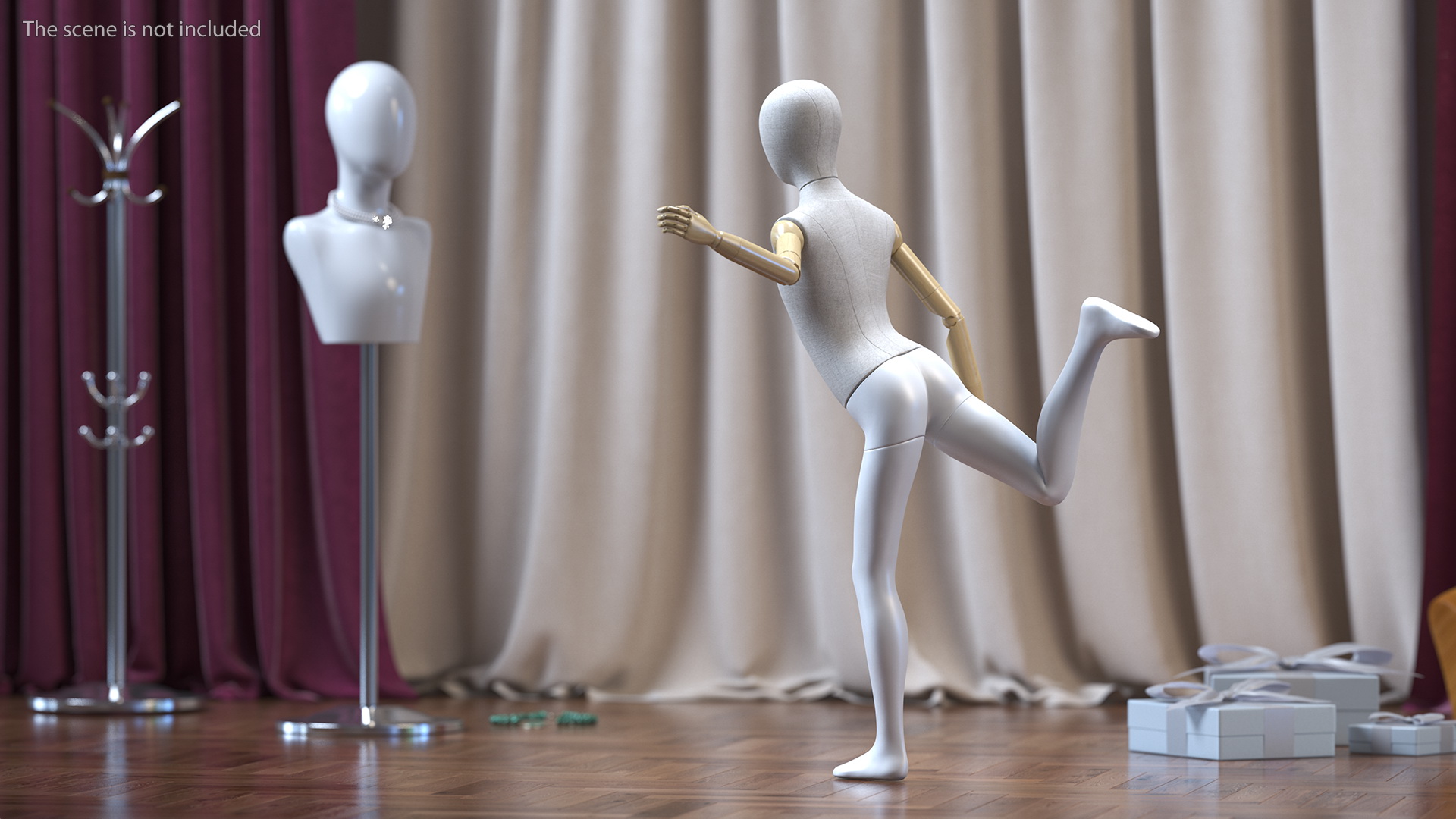 Flexible Child Mannequin Balancing Pose 3D model