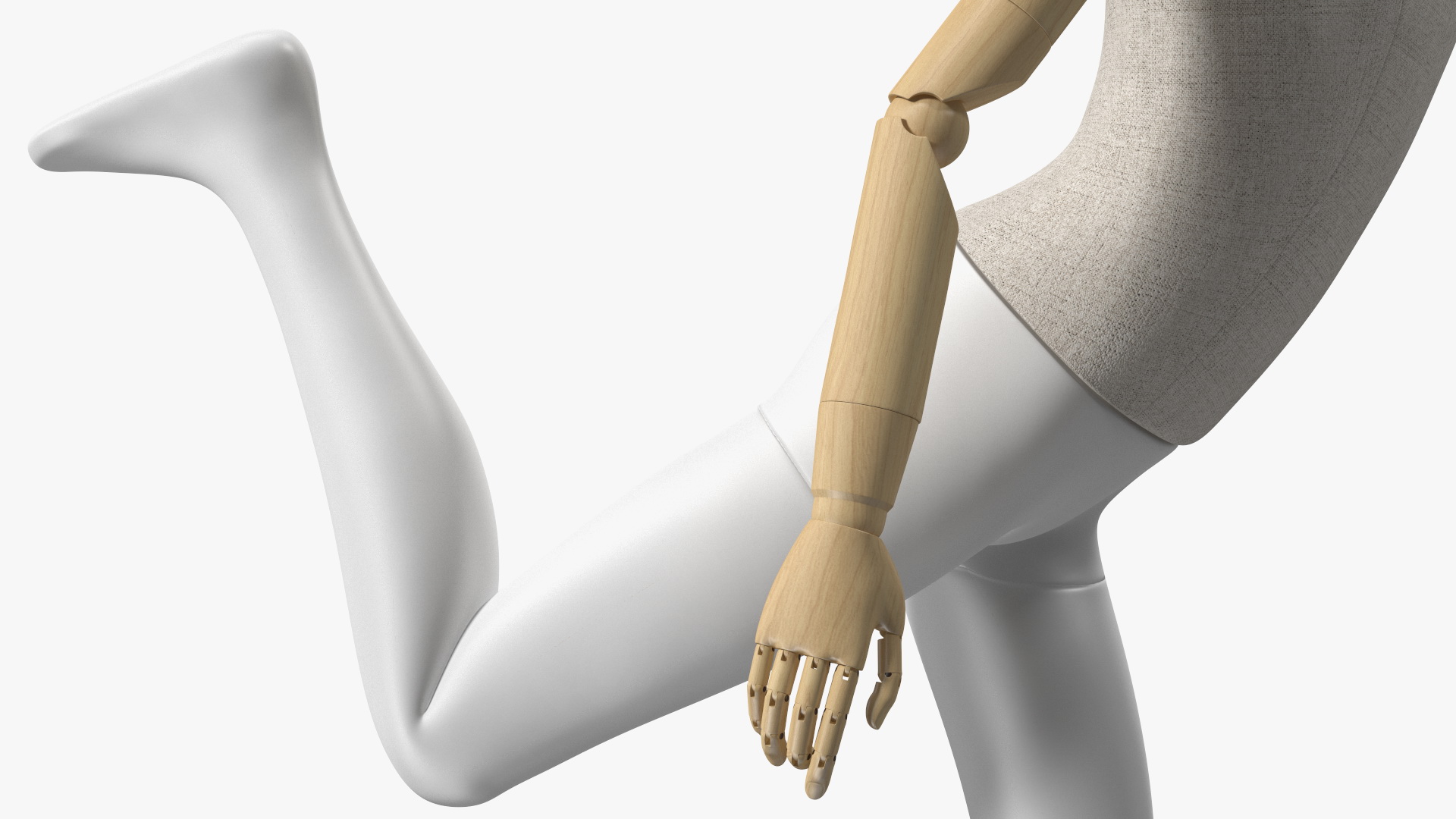 Flexible Child Mannequin Balancing Pose 3D model