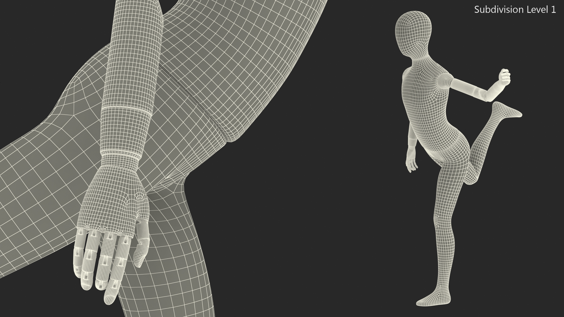 Flexible Child Mannequin Balancing Pose 3D model