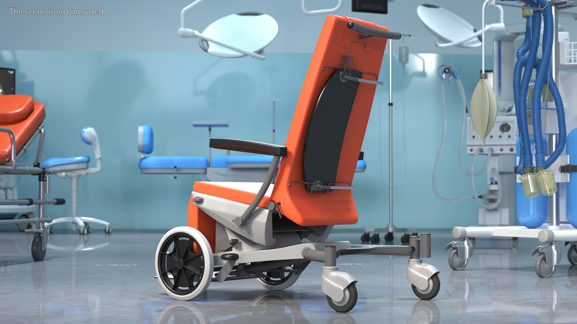 SELLA Multifunctional Transport Chair Rigged 3D model