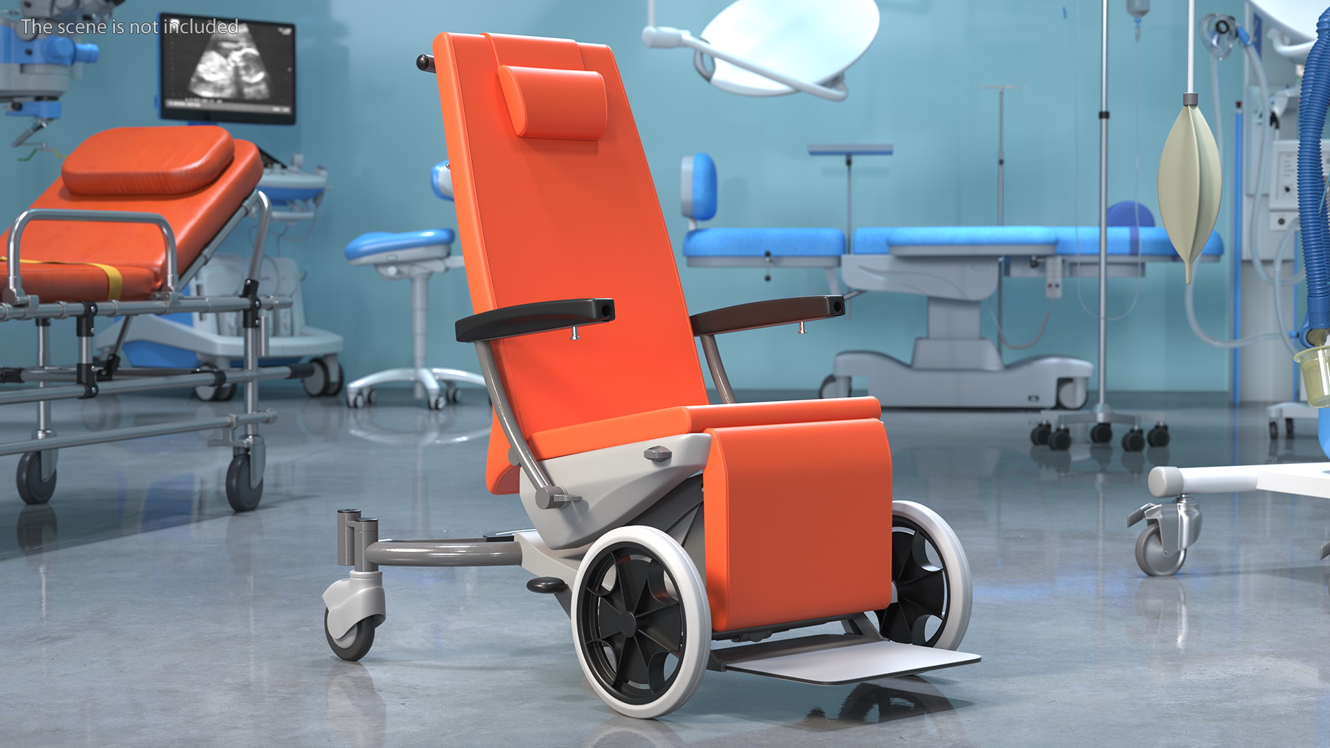 SELLA Multifunctional Transport Chair Rigged 3D model